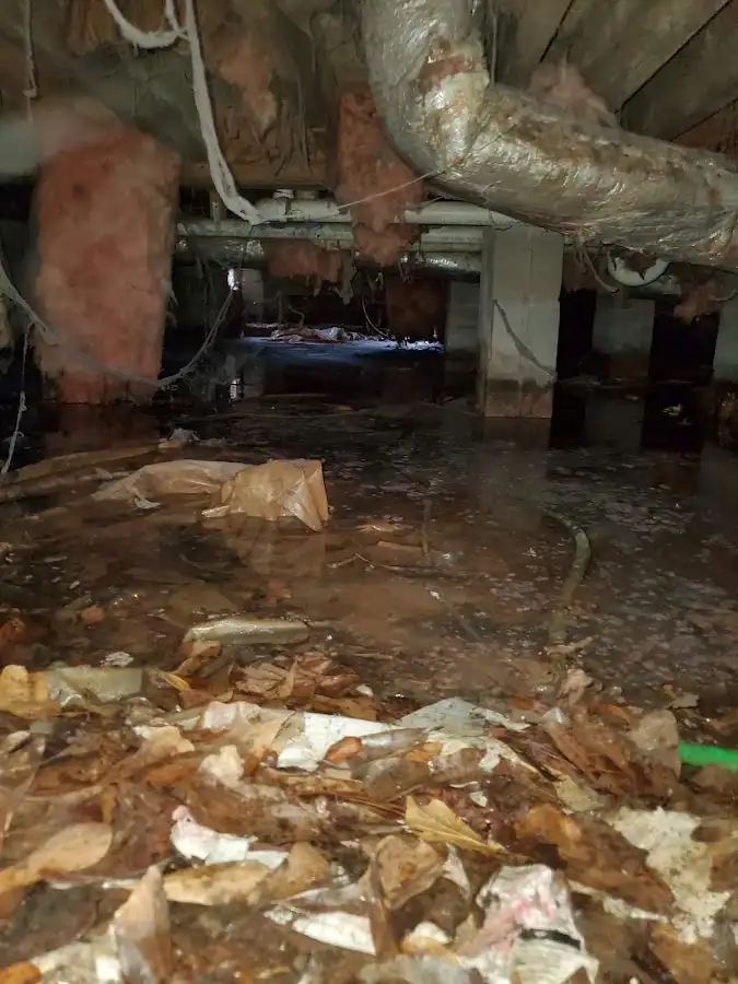 Crawl space flood assessment for Commercial Water Damage Restoration in Middleton
