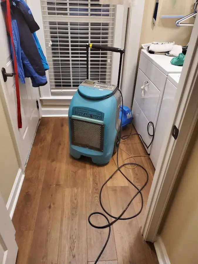 Commercial dehumidifier deployed for Flood Damage Cleanup in Middleton